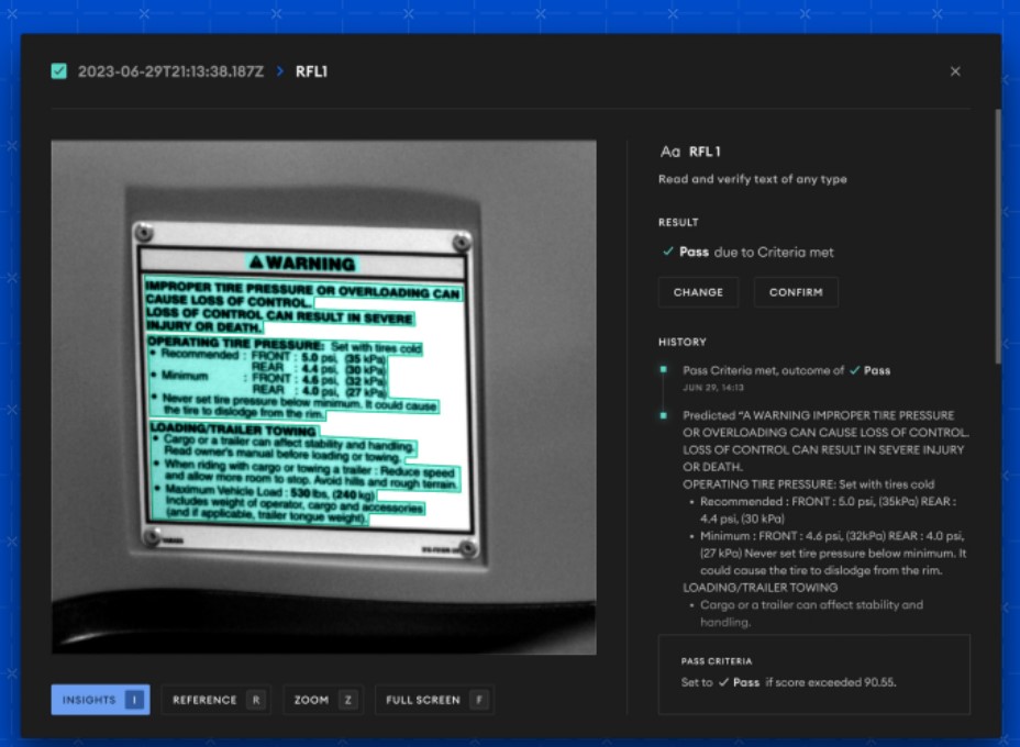 OCR for Label Inspection at Yamaha Motors. Source: Elementary