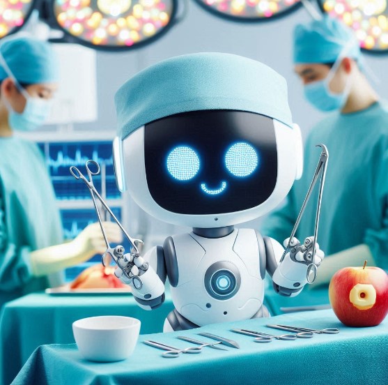 A Friendly Surgical Robot Assisting Surgeons in the Operation Theatre | Source: MS Designer
